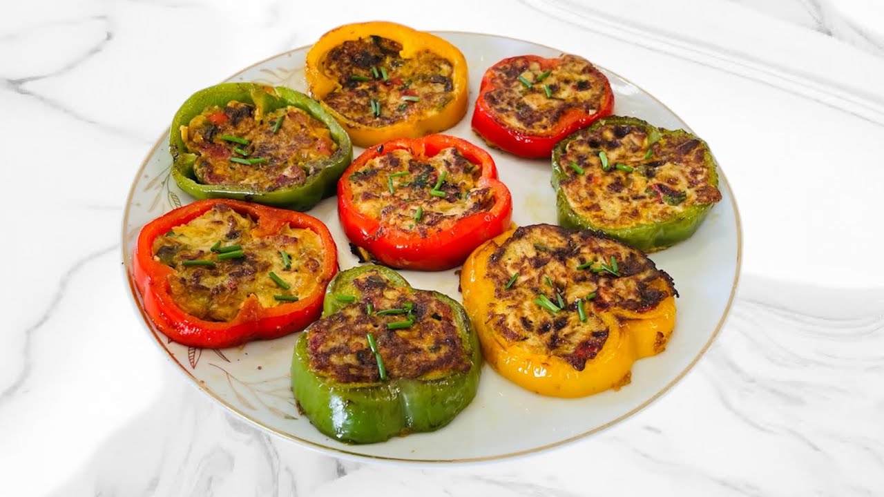 Poivrons Farcis Au Poulet : Une Recette Facile et Délicieuse ! 🥘🔥