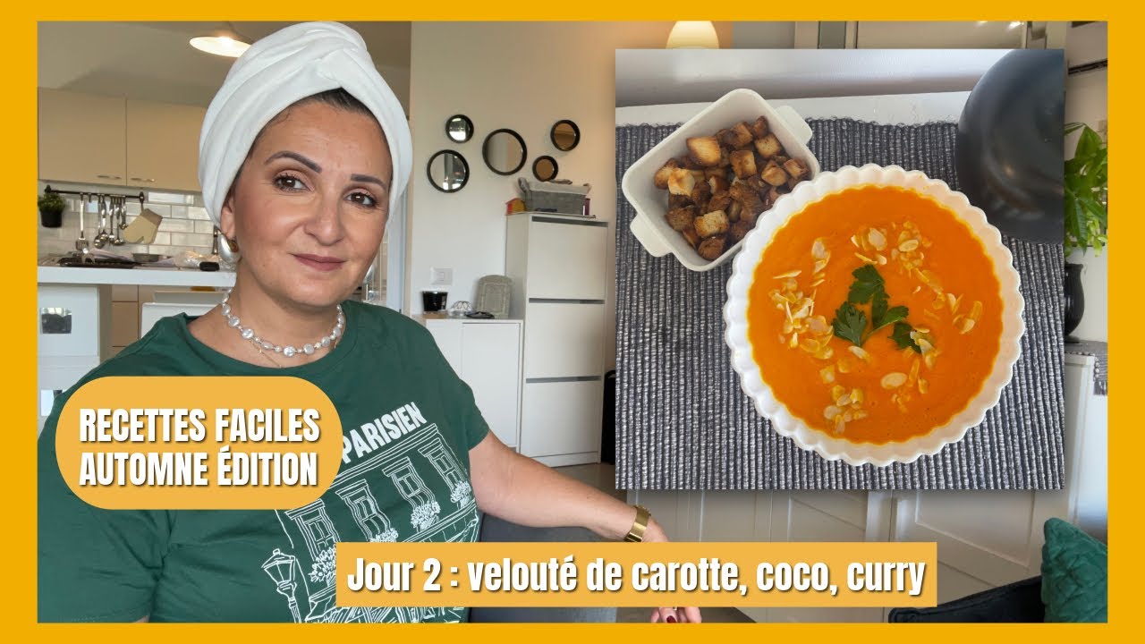 Velouté de Carottes Coco & Curry 🥕🍛 Recette Facile Édition Automne 🍁