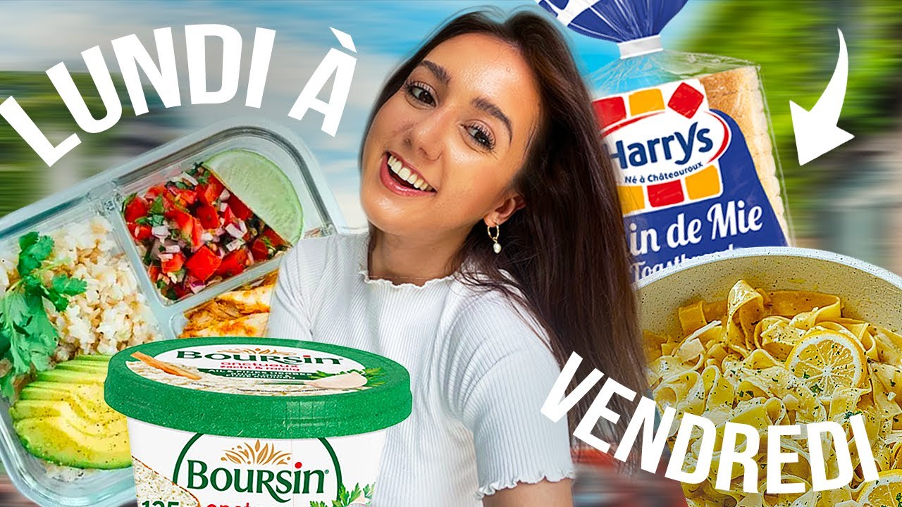 5 IDÉES DE REPAS DU LUNDI AU VENDREDI! (faciles & rapides)