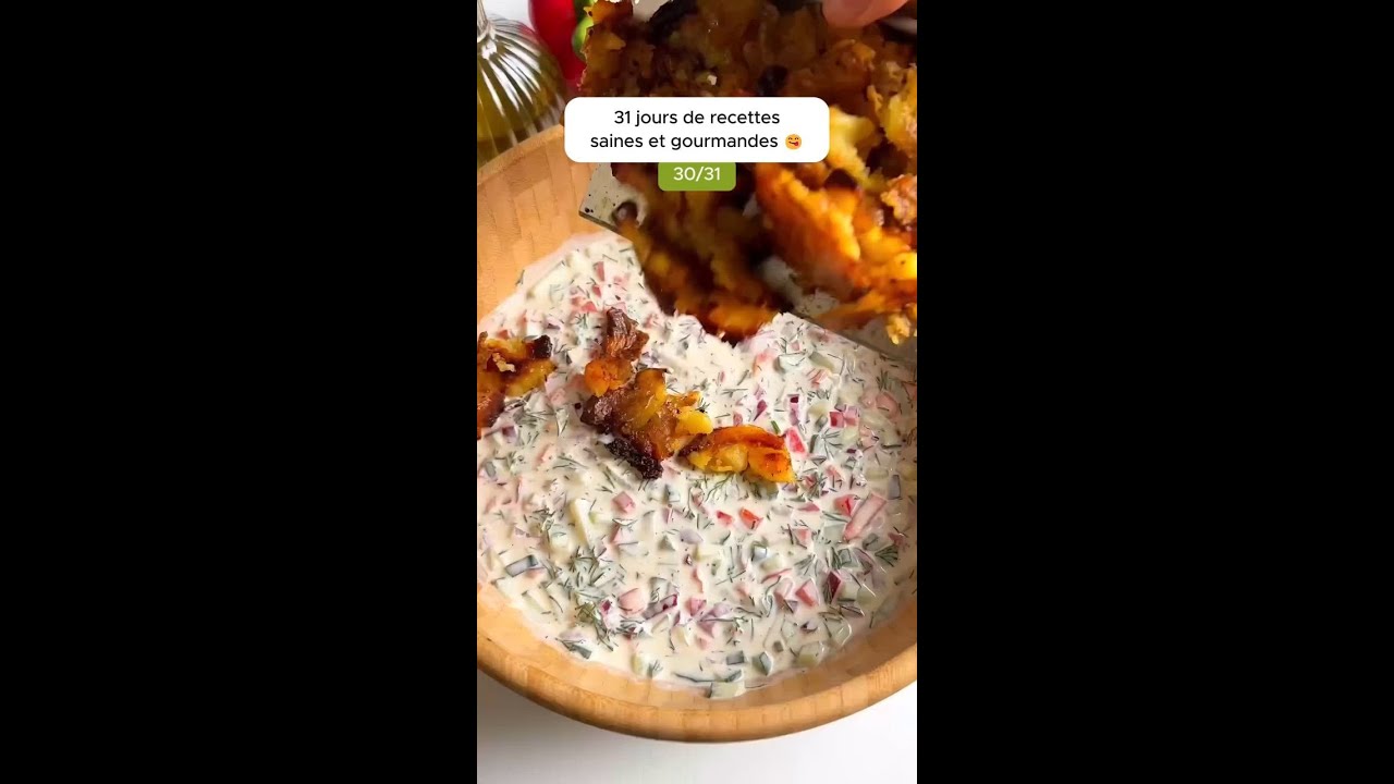 31 jours de recettes saines et gourmandes (30/31) : Salade de pommes de terres écrasées 🥗🥔