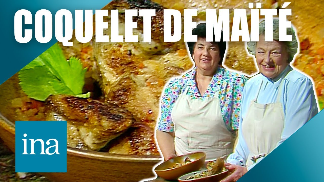 Coquelet au Sauternes et patates aux cèpes de Maïté 🍗🍴 | INA Les Recettes Vintage