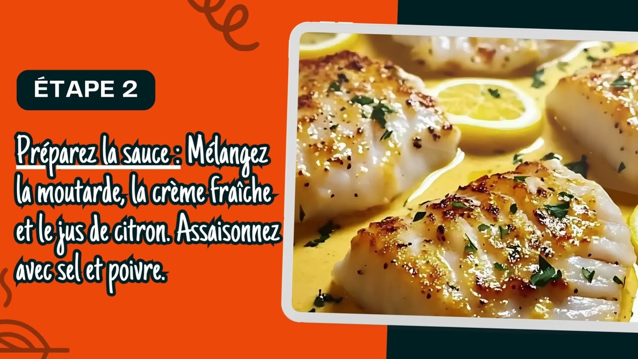 Comment Préparer un Cabillaud au Four à la Moutarde et Crème Citronnée | Seulement 30 minutes !!