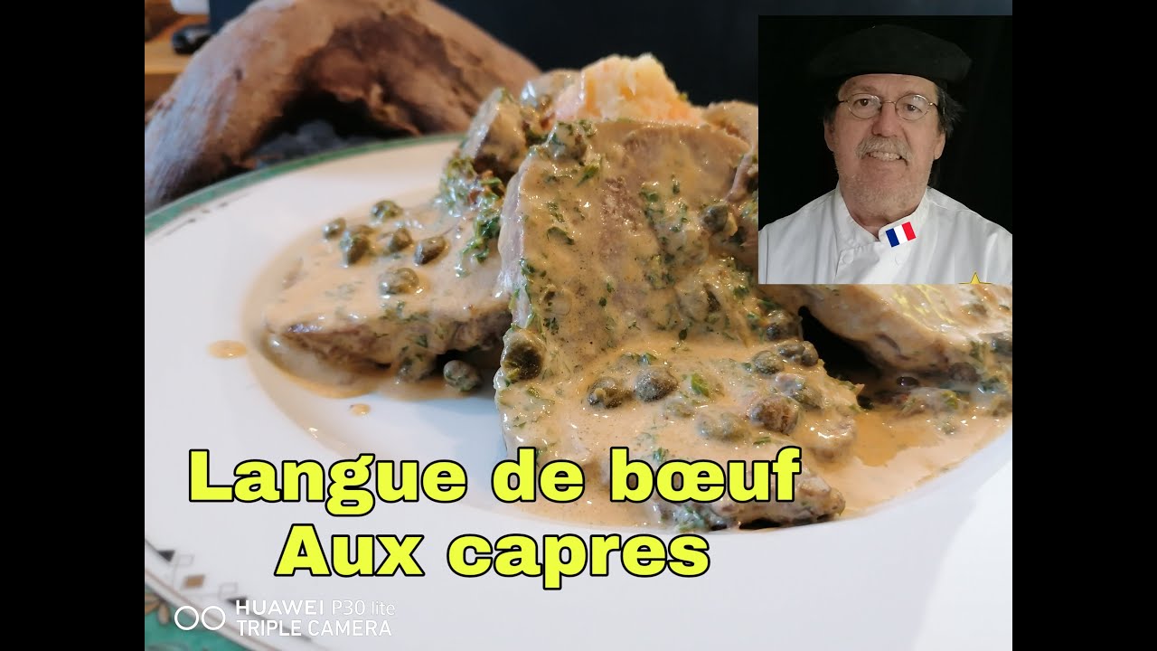 #Langue de #veau /#bœuf fondante aux #capres #recette traditionnelle