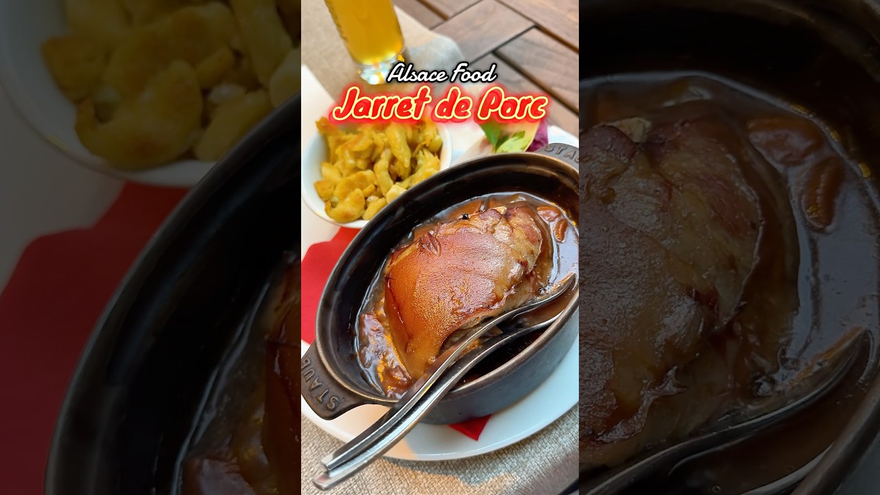 Discover a true Alsace classic: the Jarret de porc au vin rouge.