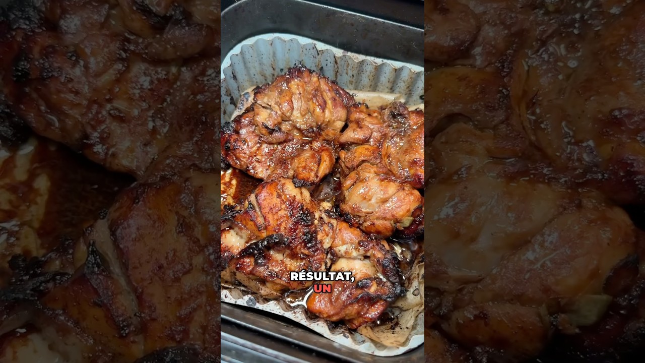 🐔POULET LAQUÉ AIR FRYER 💨Meilleure marinade 😍 #recette #food #chicken