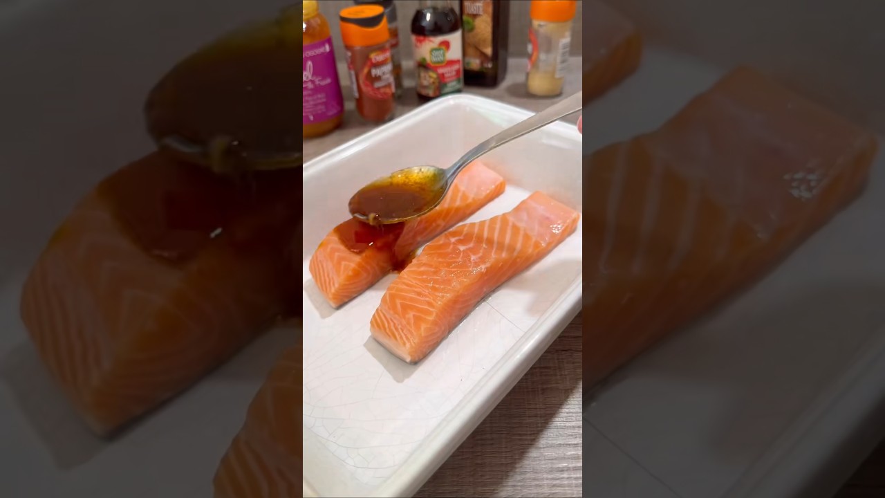 Saumon Caramélisé : Un Plat Gourmand et Tendre! #recettefacile #recetterapide