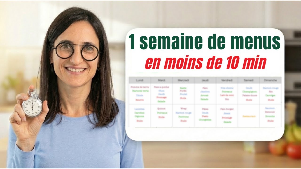 PLANIFIER 1 semaine de MENUS ÉQUILIBRÉS en MOINS DE 10 MIN (je dévoile ma méthode)