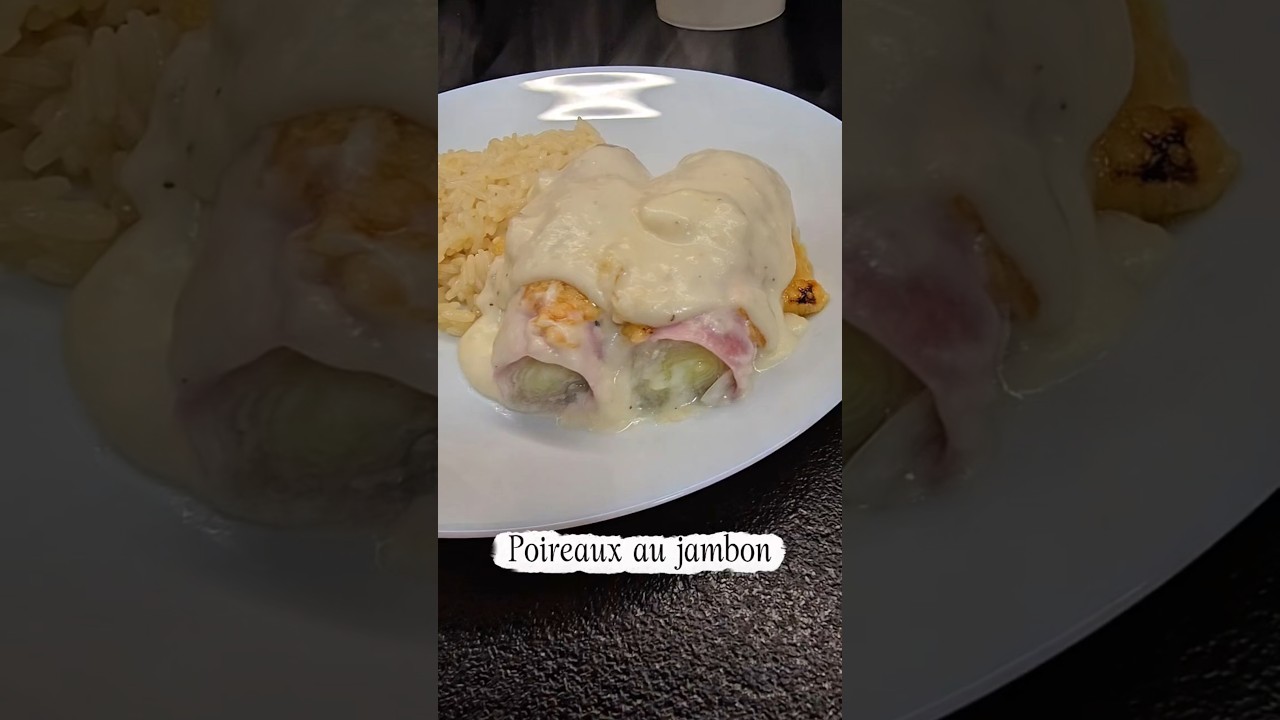 Poireaux au jambon gratinés 🧀 | Recette simple & familiale #shorts