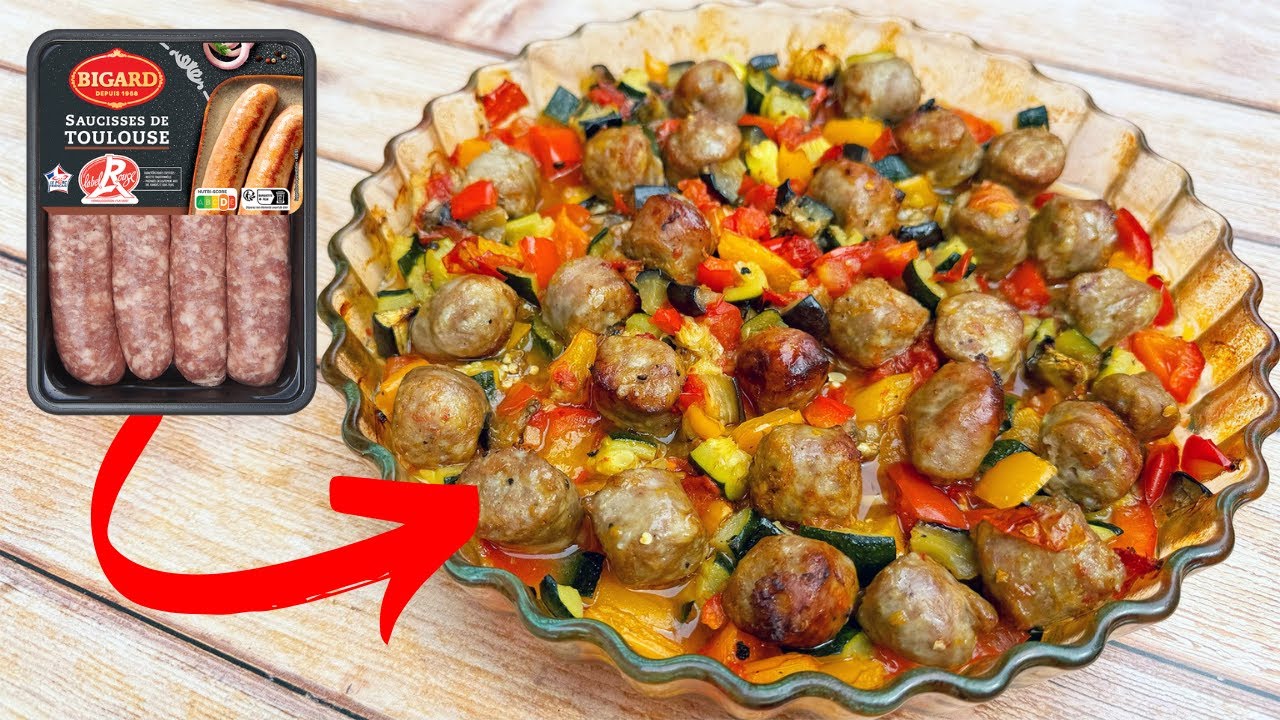 Saucisses de Toulouse au four