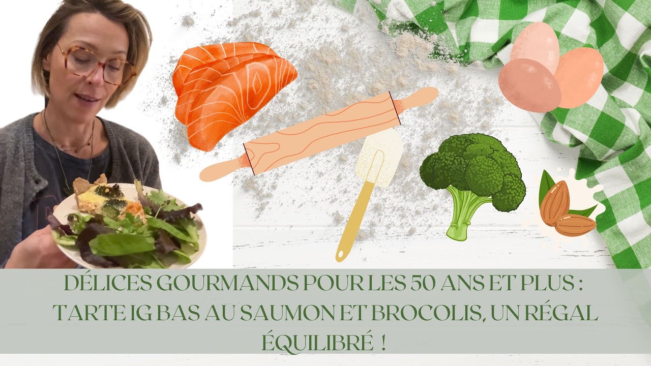 Délices Gourmands pour les 50 ans et plus : Tarte IG Bas au Saumon et Brocolis  Un Régal Équilibré !