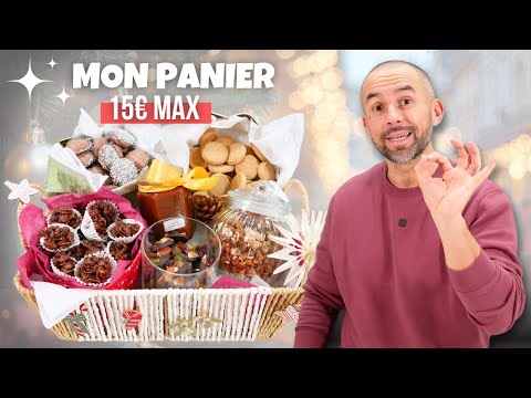 Je me lance un DÉFI pour Noël 2025 - Je fais un panier garni COMPLET… pour 15€ seulement !
