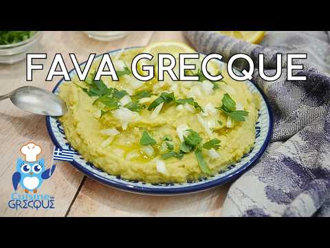FAVA GRECQUE - Recette Traditionnelle de purée de pois cassés- Cuisine à la grecque