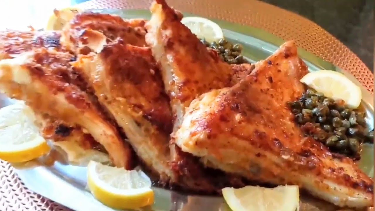 recette de l'aile de Raie aux câpres et citron 🍋🍋