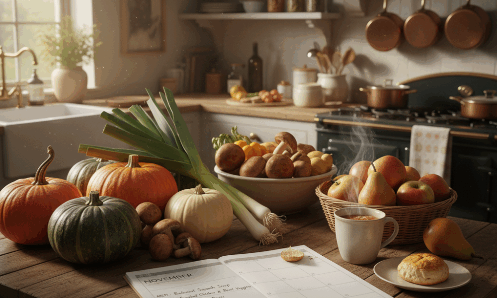 découvrez comment élaborer un menu savoureux et équilibré avec des ingrédients de saison pour la semaine du 10 au 16 novembre, alliant fraîcheur et diversité pour vos repas quotidiens.