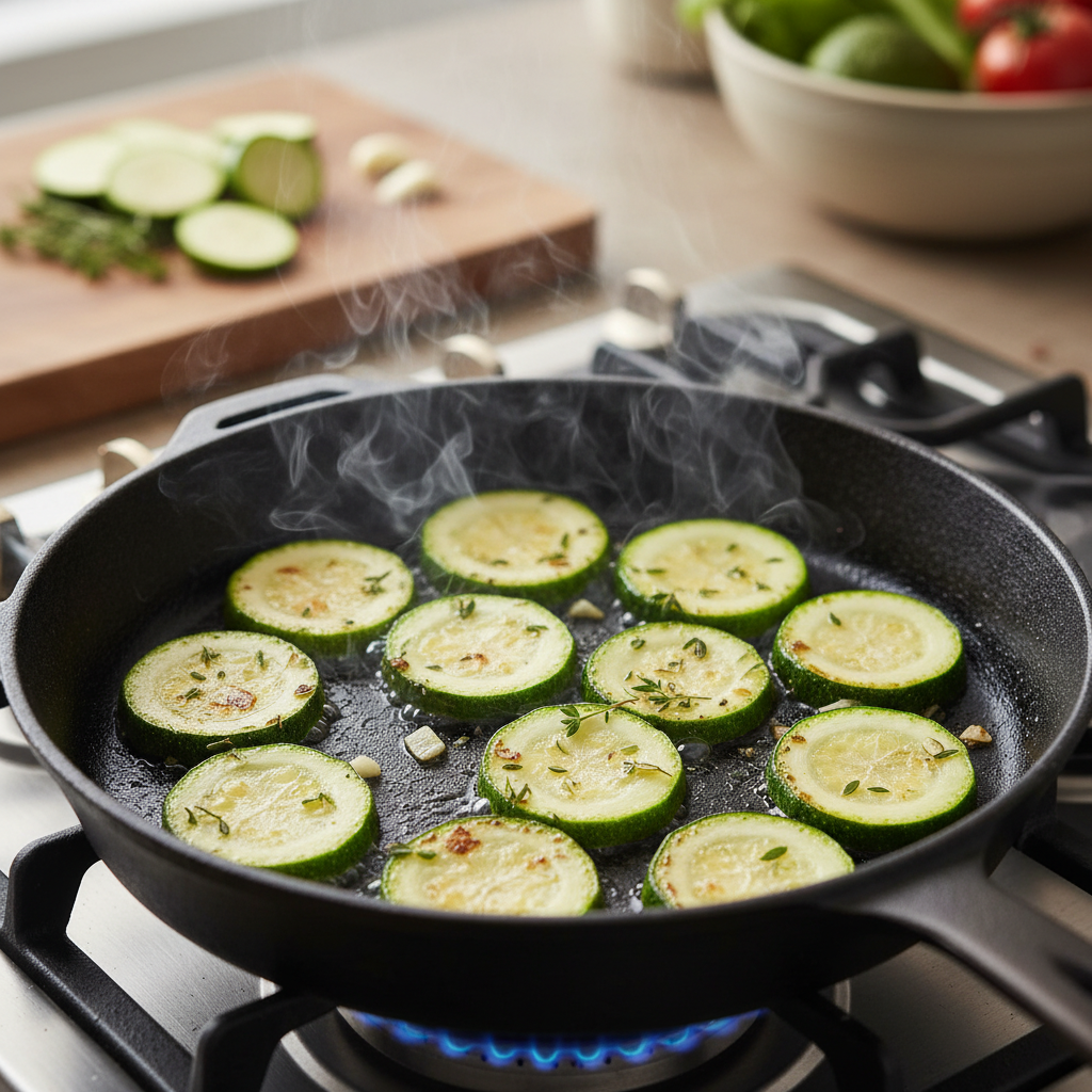 découvrez comment cuire des courgettes parfaitement en choisissant entre le four et la poêle. astuces et conseils pour réussir toutes vos recettes avec des courgettes savoureuses et bien cuites.