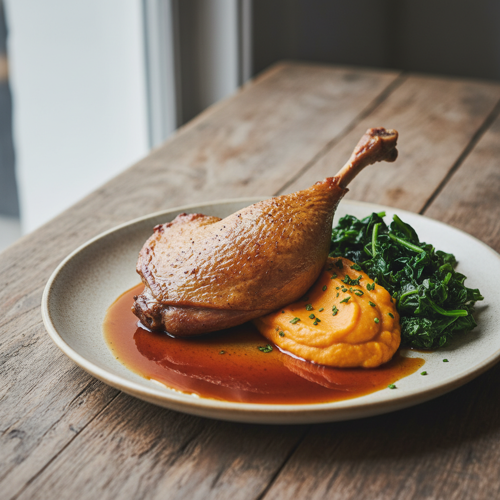 découvrez notre recette facile de cuisse de canard à la poêle pour une viande dorée, croustillante à l'extérieur et fondante à l'intérieur. un délice garanti pour vos repas!