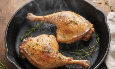 découvrez notre recette facile de cuisse de canard à la poêle pour une viande parfaitement dorée et fondante, idéale pour un repas savoureux et gourmand.