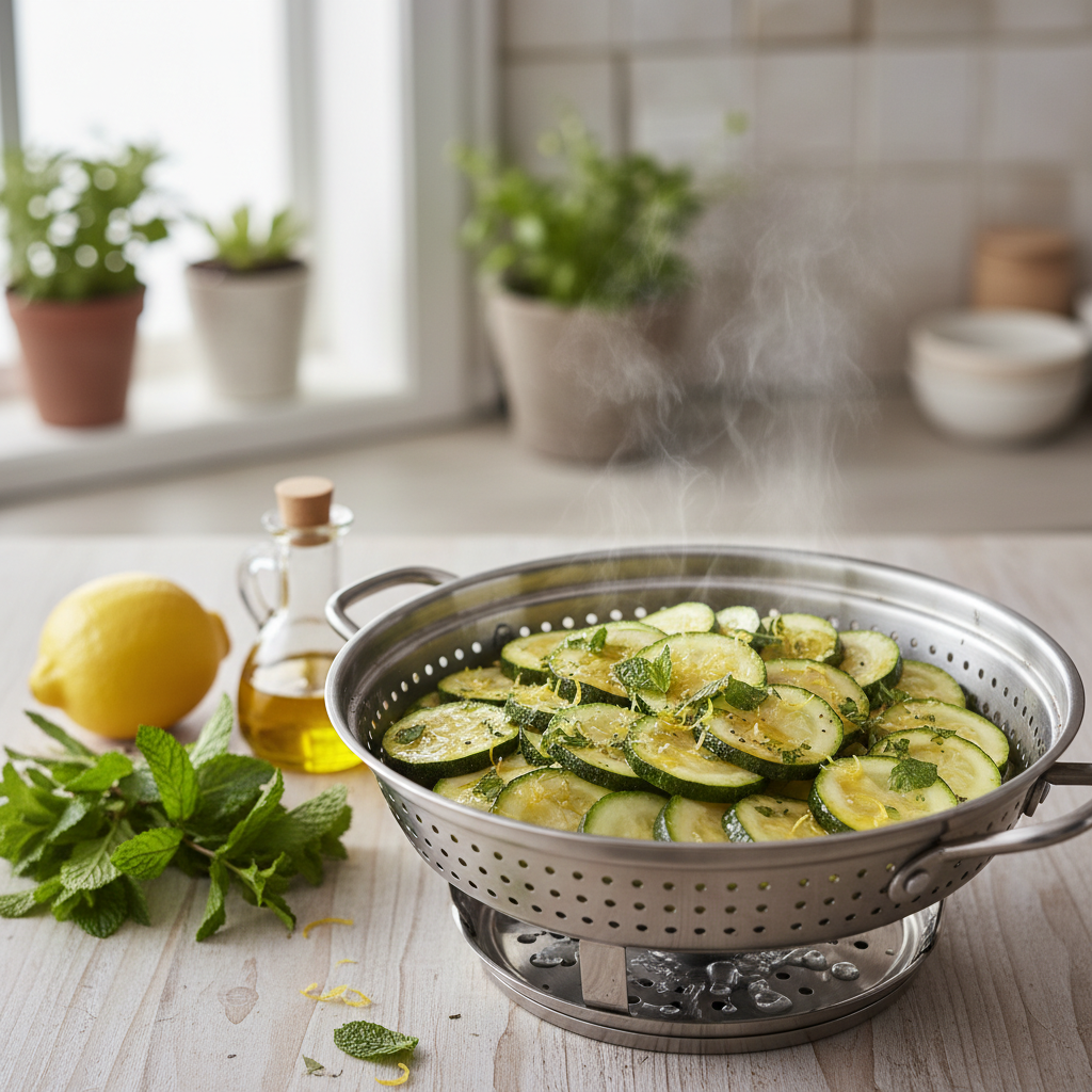 découvrez une recette légère et savoureuse de cuisson courgette vapeur, parfaite pour un plat sain et délicieux à essayer dès maintenant.