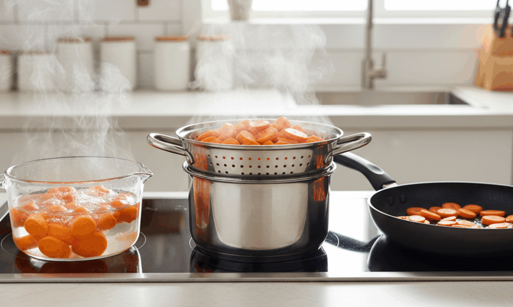découvrez les meilleures méthodes pour cuire les carottes : à l'eau, à la vapeur ou à la poêle, et choisissez celle qui convient le mieux à vos goûts et recettes.
