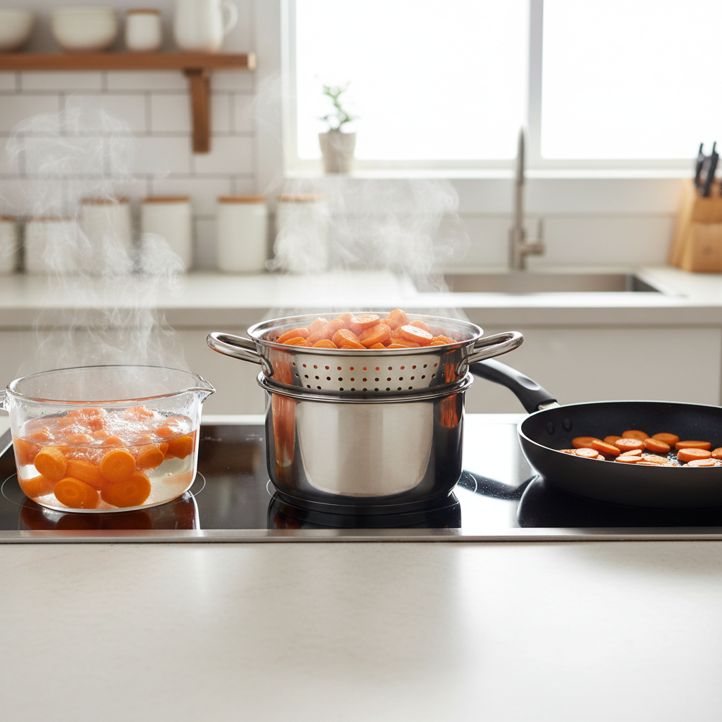 découvrez les meilleures méthodes pour cuire les carottes : à l'eau, à la vapeur ou à la poêle, et choisissez celle qui convient le mieux à vos goûts et recettes.