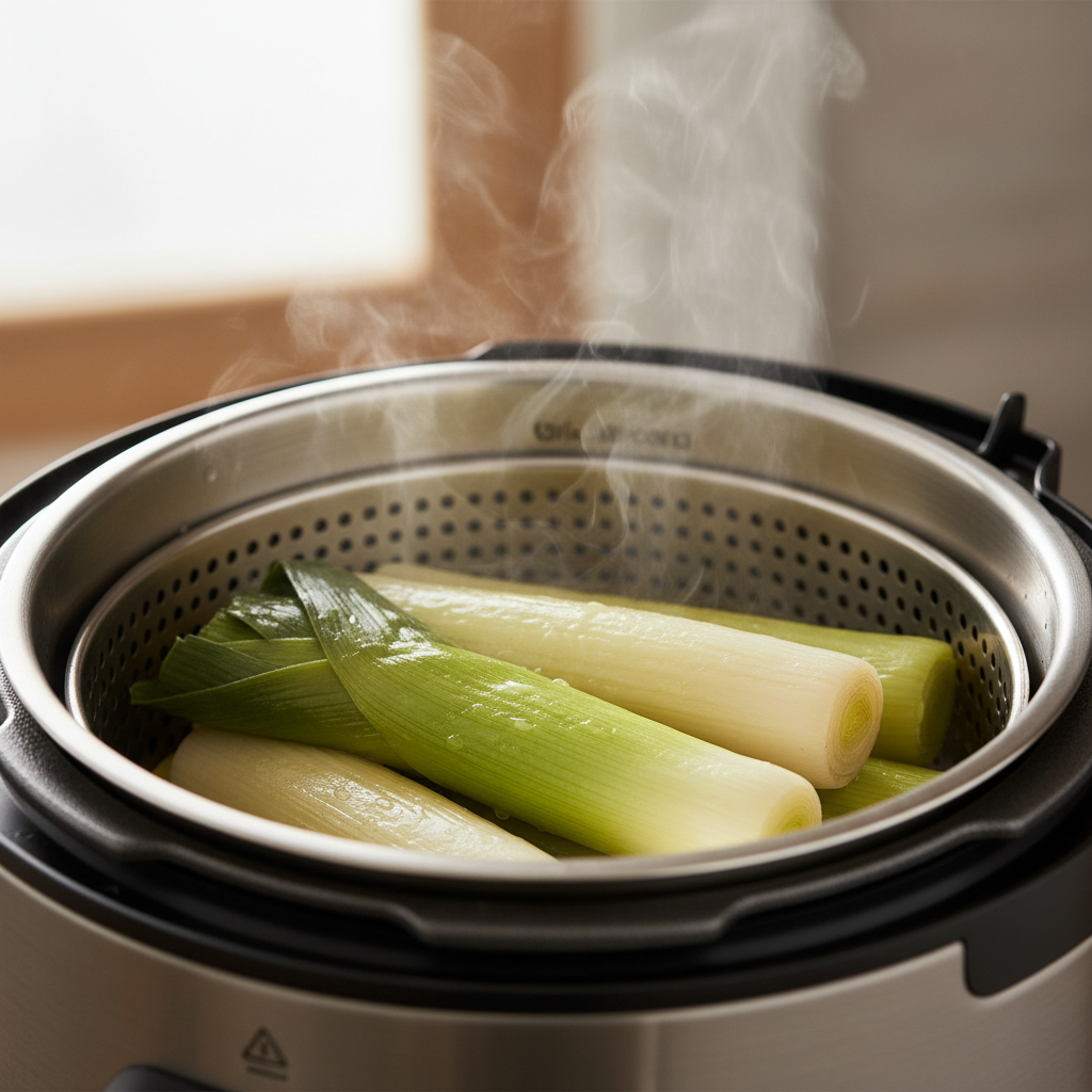 découvrez une recette légère et rapide pour la cuisson des poireaux à la vapeur, idéale pour préserver saveurs et bienfaits tout en gagnant du temps en cuisine.