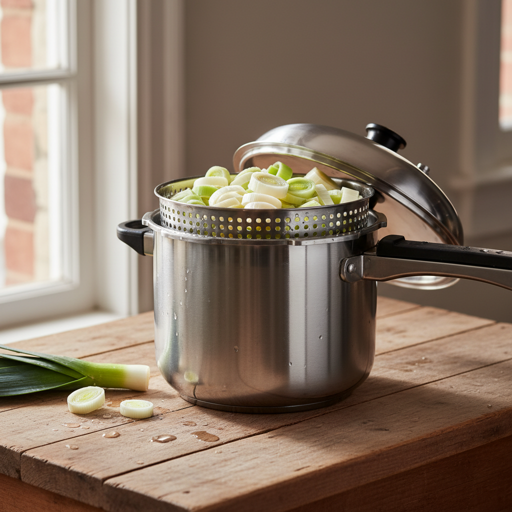 apprenez à cuire les poireaux à la vapeur dans une cocotte minute pour un résultat rapide et une texture tendre à souhait, idéal pour des repas sains et savoureux.