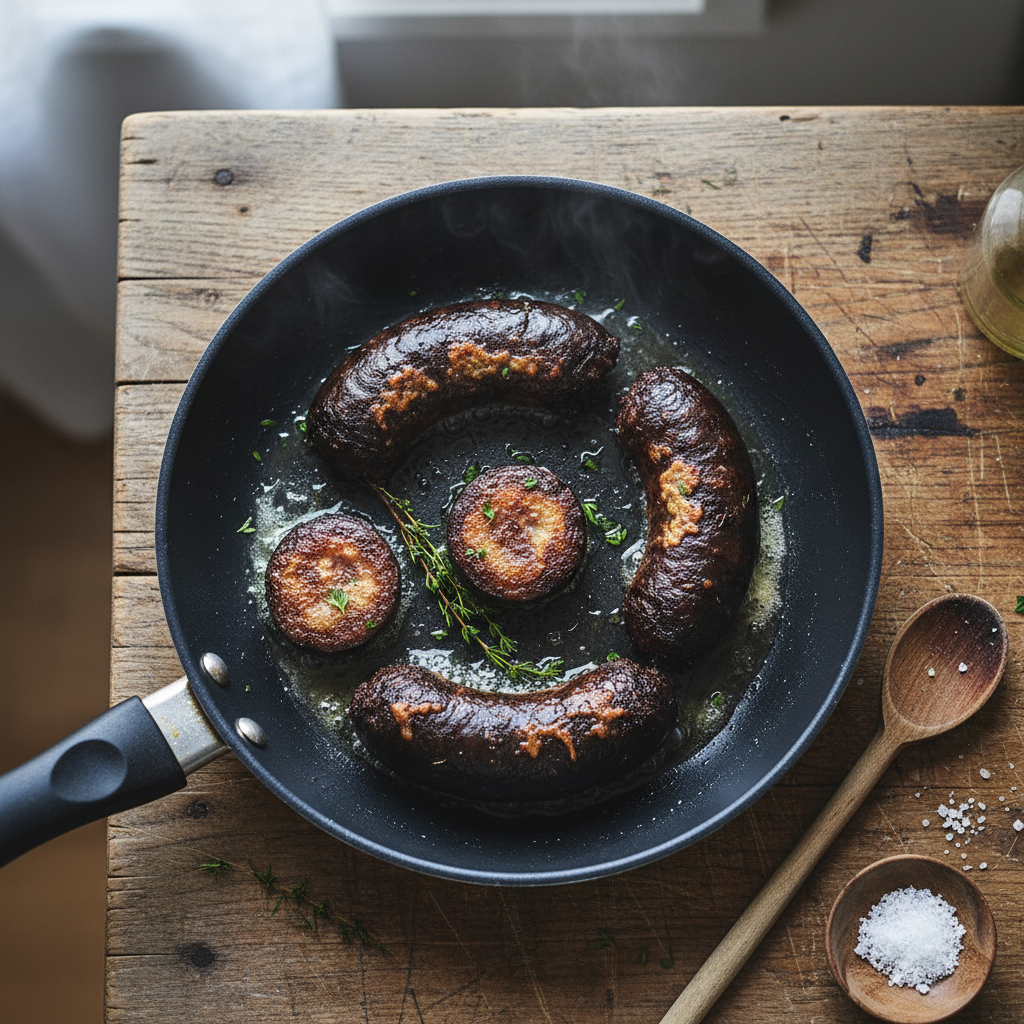 découvrez notre guide complet pour réussir la cuisson du boudin noir à la poêle, au four ou à l'eau. astuces et conseils pour un plat savoureux et parfaitement préparé.