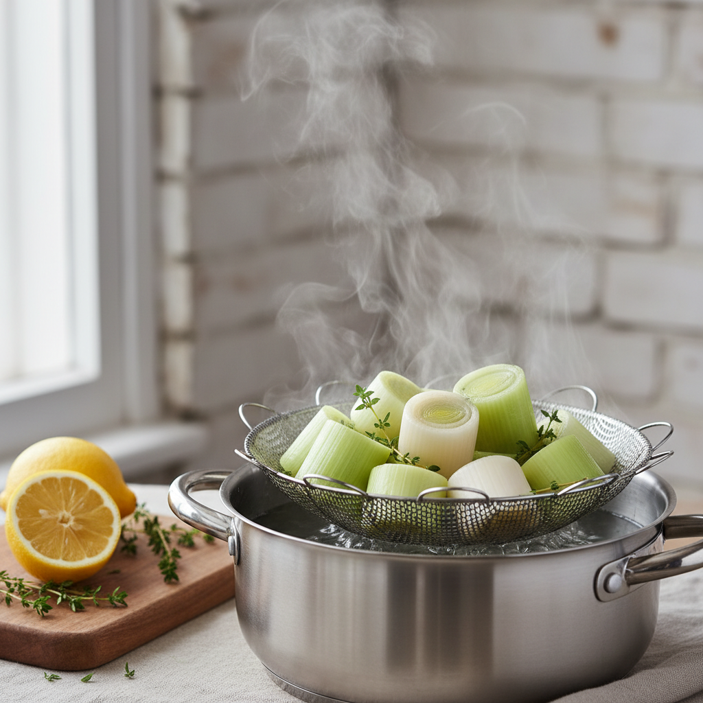 découvrez nos astuces pour réussir la cuisson des poireaux à la vapeur tout en conservant leur saveur et leur texture intactes. guide pratique et conseils gourmands.