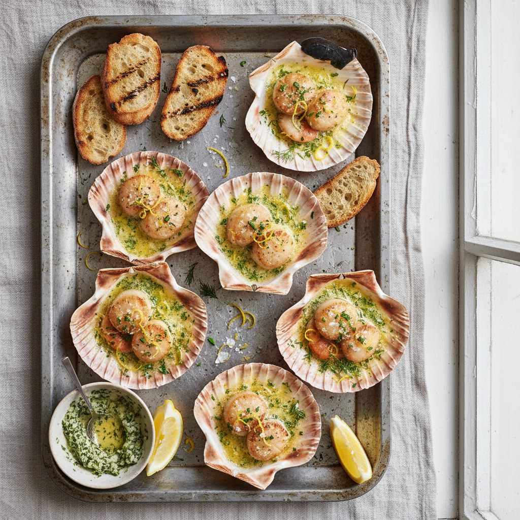 découvrez la recette exquise des saint-jacques au beurre maître d'hôtel, signée par le chef étoilé jean-françois piège, pour un délice marin raffiné et savoureux.