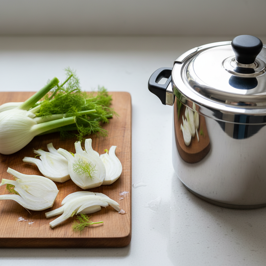 découvrez comment cuire le fenouil rapidement et aromatiquement avec la cocotte minute pour un plat savoureux et facile à préparer.