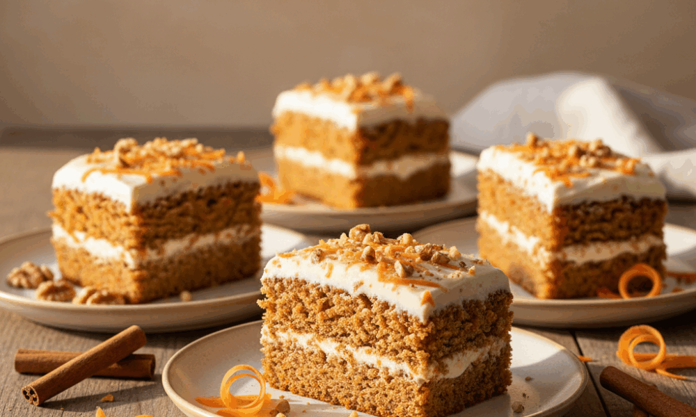 découvrez notre recette facile de gâteau aux carottes, moelleux et délicatement parfumé à la cannelle, pour une douceur irrésistible à chaque bouchée.