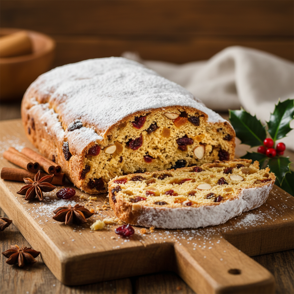 découvrez notre recette simple et délicieuse du stollen de noël, un gâteau traditionnel allemand parfait pour les fêtes. facile à préparer, sucré et plein de saveurs festives.