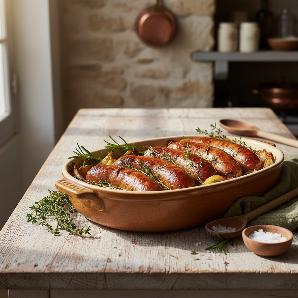 découvrez une recette simple et savoureuse de saucisse de toulouse au four, idéale pour un repas convivial et gourmand. facile à préparer, elle ravira vos papilles !