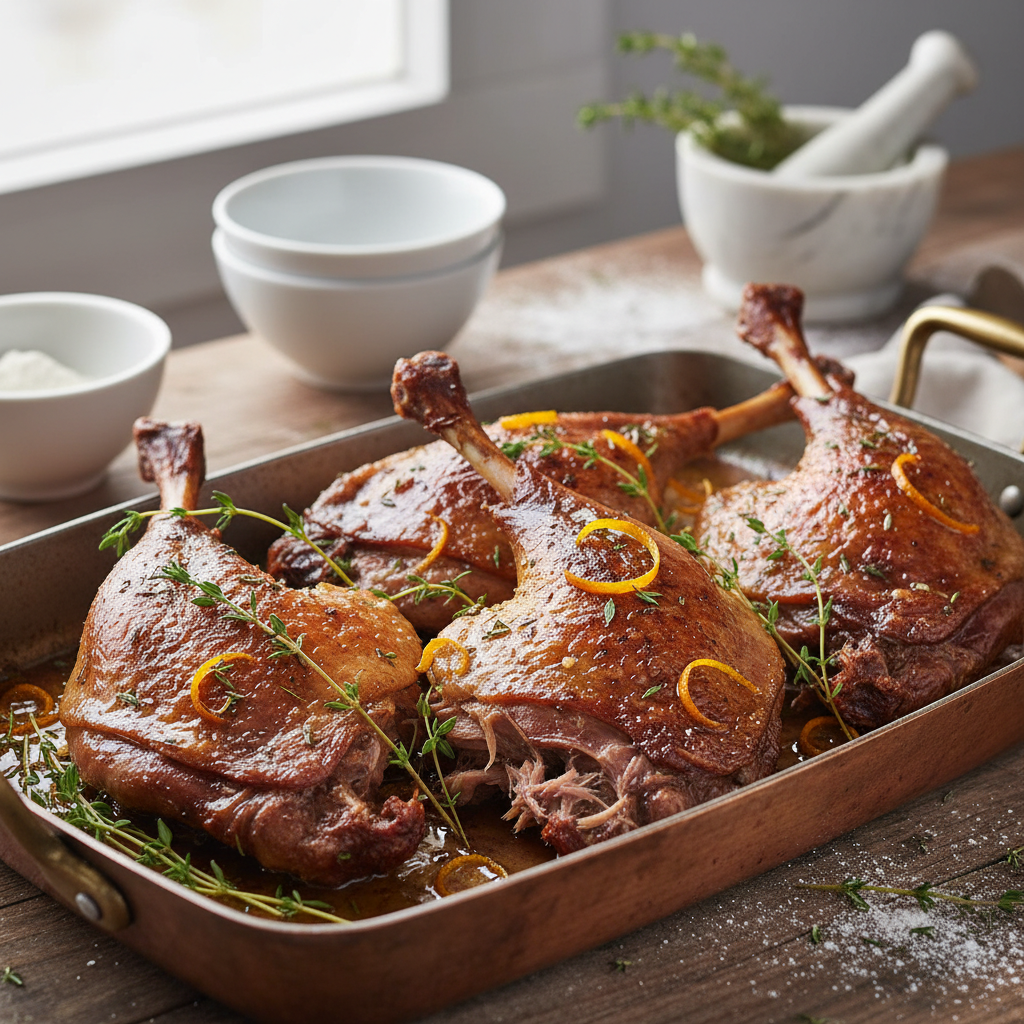 découvrez comment réussir la cuisson lente des cuisses de canard pour obtenir une chair tendre et moelleuse à chaque fois. astuces et temps de cuisson détaillés.