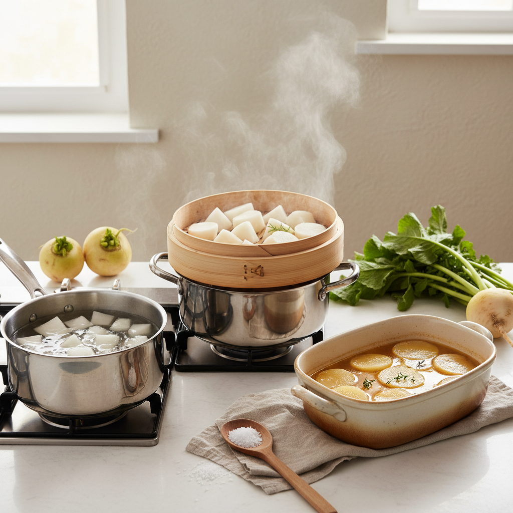 découvrez les temps de cuisson idéaux du navet, avec des méthodes détaillées pour une cuisson à l’eau, à la vapeur ou en cocotte, pour des recettes savoureuses et parfaitement réussies.