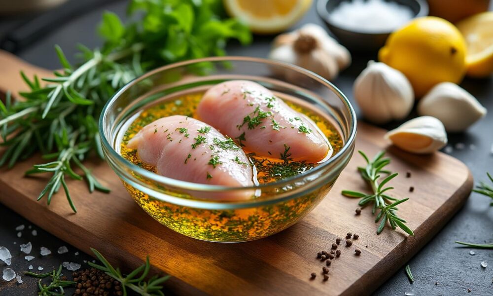 découvrez nos astuces simples pour préparer une marinade parfaite qui rendra vos cuisses de poulet tendres et savoureuses à chaque cuisson.