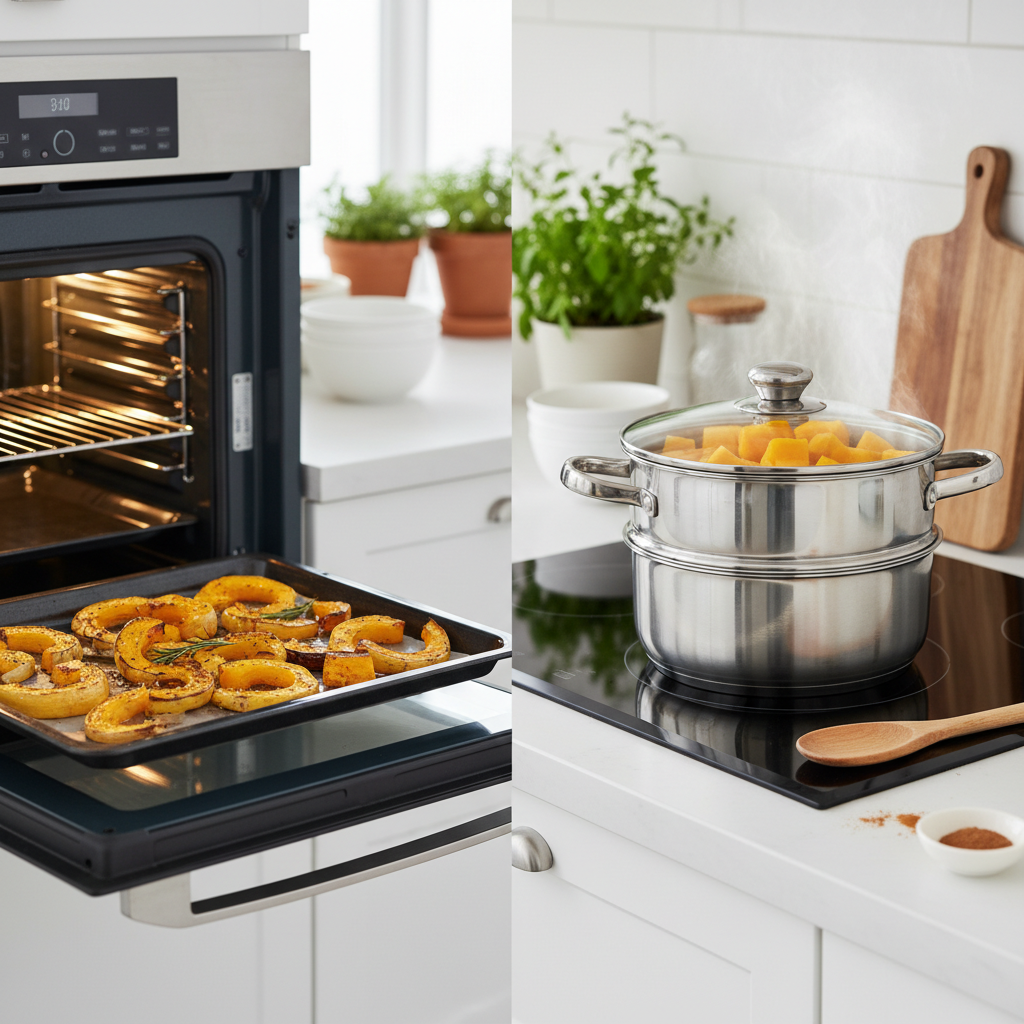 découvrez le temps de cuisson idéal pour la butternut et choisissez le mode parfait entre four et cuisson à la vapeur pour des résultats savoureux et sains.