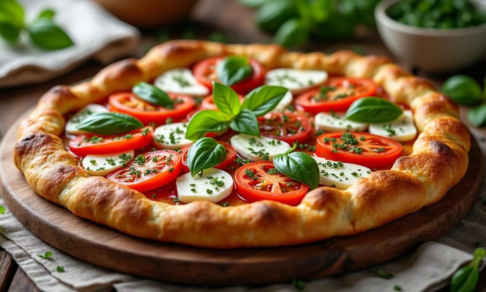 découvrez notre recette savoureuse et facile de tarte au chèvre et tomates, parfaite pour un repas gourmand et rapide à préparer.