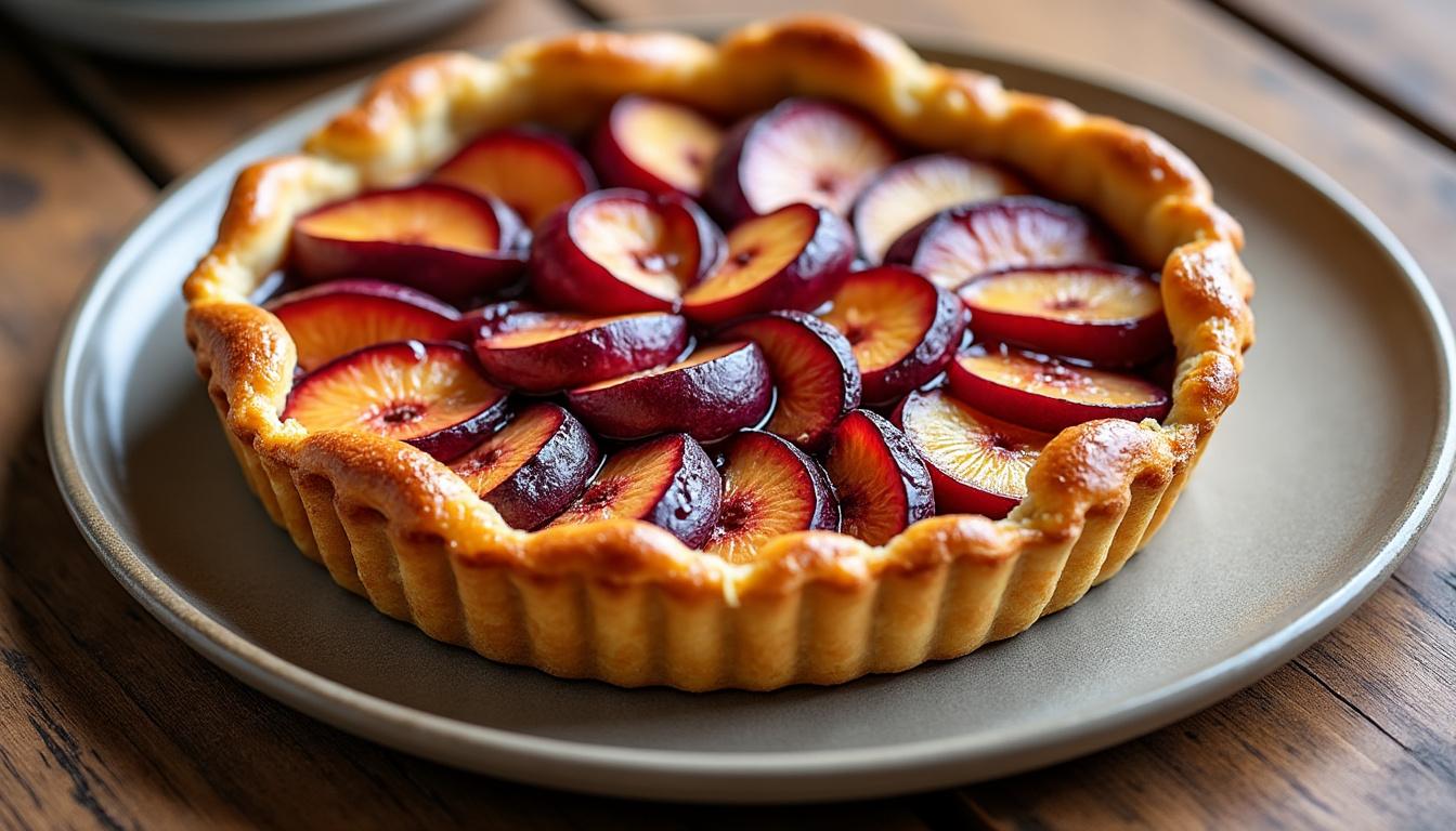 découvrez notre recette de tarte aux prunes, un dessert fruité, savoureux et facile à préparer pour toutes les occasions.