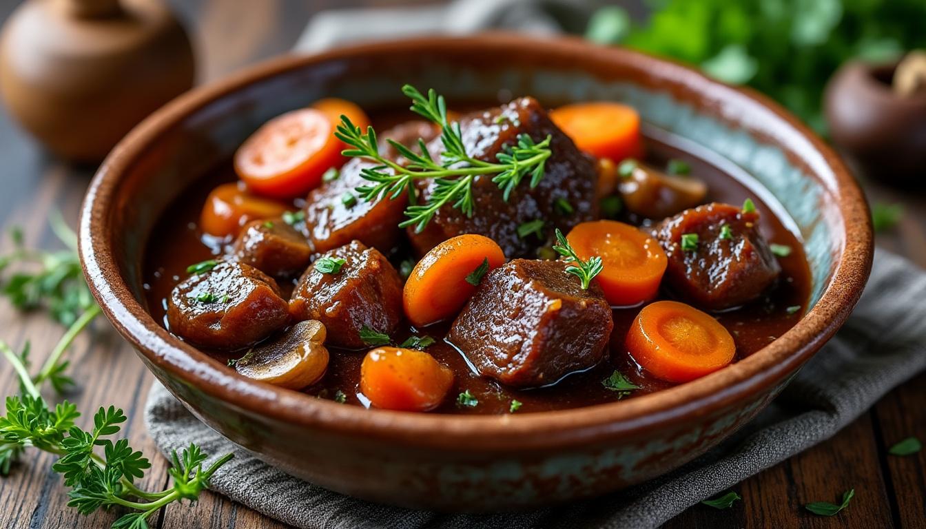 découvrez notre recette rapide de boeuf bourguignon au cookeo avec des astuces simples pour réussir ce plat traditionnel français facilement et savamment.