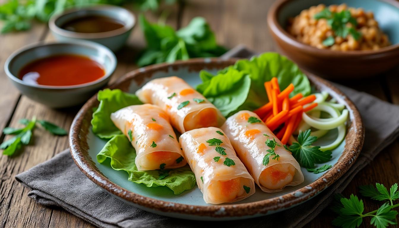 découvrez une recette facile et rapide de nems crevette maison pour régaler toute la famille avec un plat savoureux et fait maison.