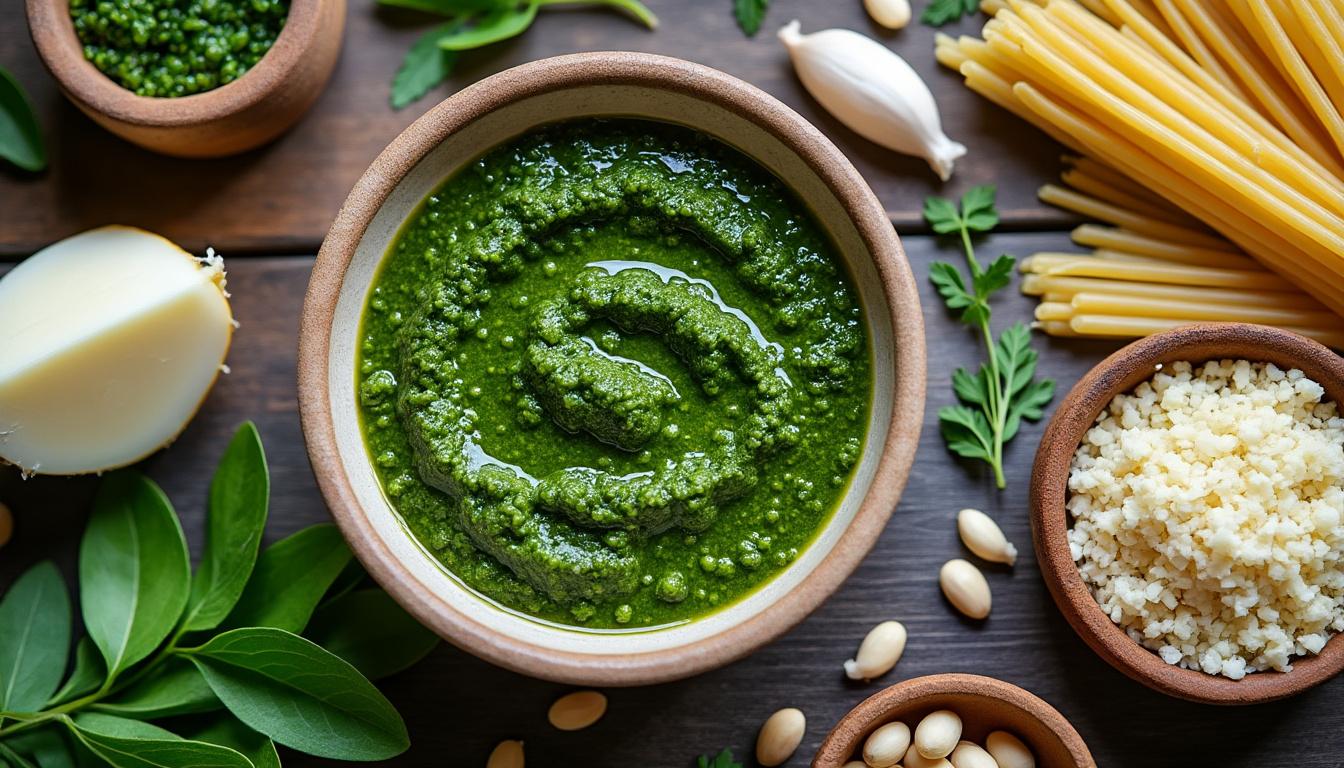 apprenez à préparer un pesto maison à l’ail des ours pour apporter fraîcheur et saveurs à vos pâtes et viandes blanches. une recette simple et délicieuse à découvrir !