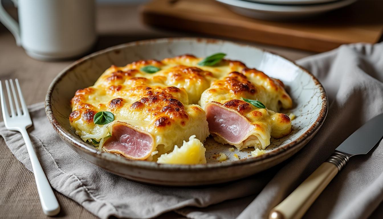 découvrez notre recette de jambon aux endives en gratin, un plat simple et réconfortant parfait pour un repas facile et savoureux à partager en famille.