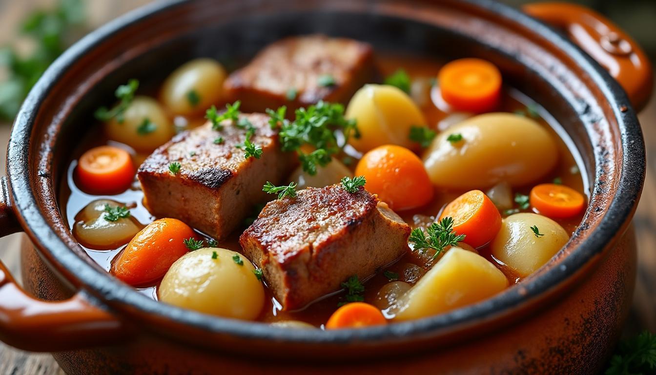 découvrez nos recettes de ragoût de porc mijoté, pour un plat tendre, savoureux et réconfortant, parfait pour toutes les occasions.