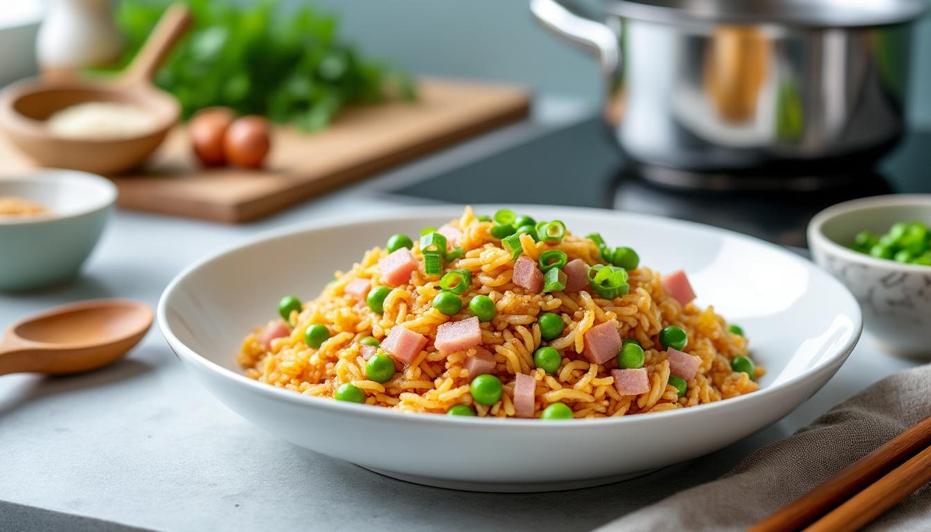 découvrez une recette de riz cantonais simple et rapide à réaliser, parfaite pour un plat savoureux et équilibré à partager en famille ou entre amis.